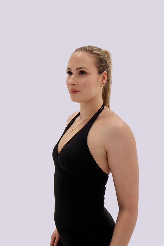 Crossover Halter Tank - Midnight