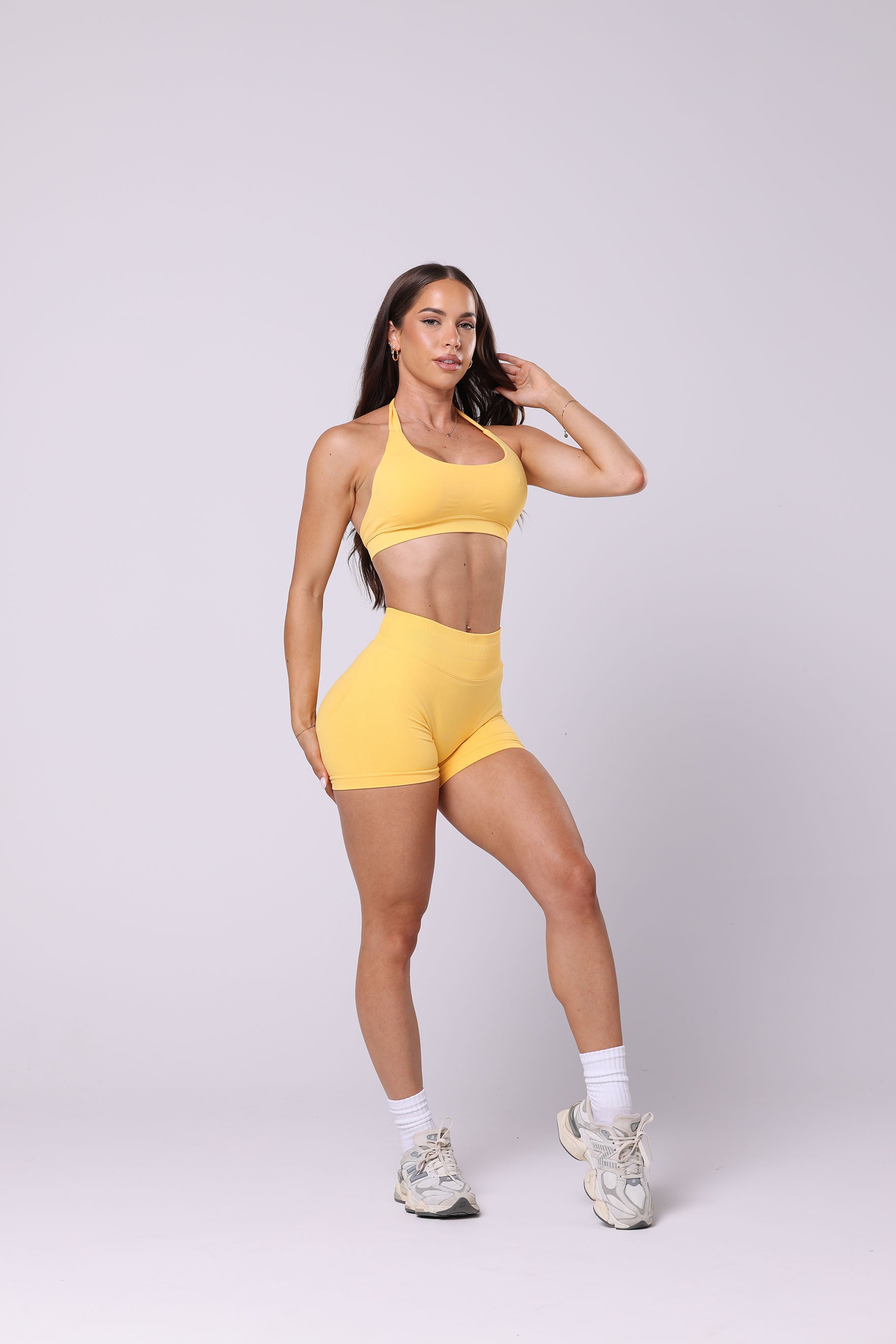 Sculpt Halter Crop - Mango