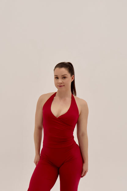 Crossover Halter Tank - Raspberry