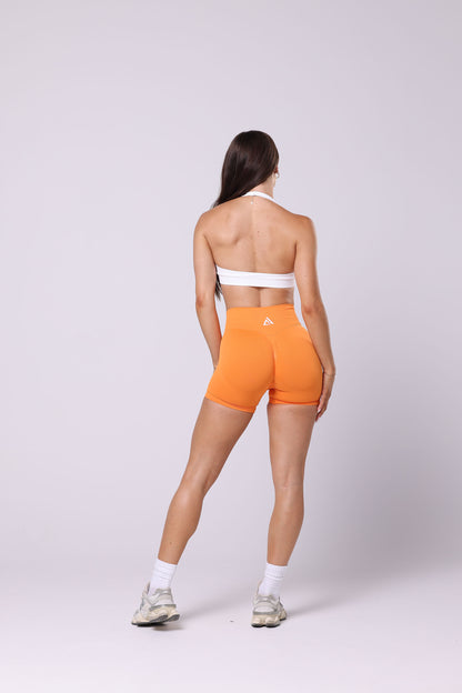 Sculpt Halter Crop - White