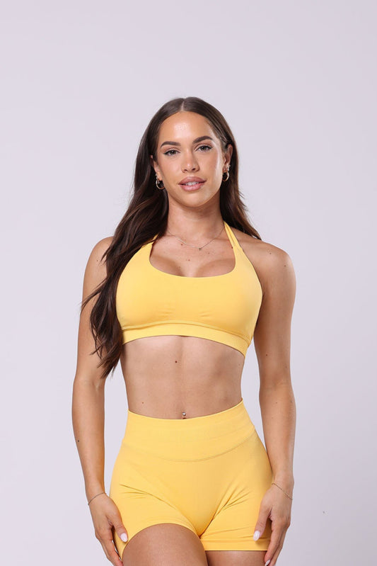 Sculpt Halter Crop - Mango